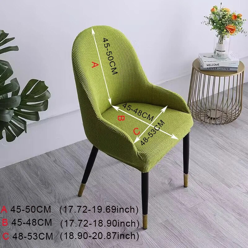 Huse pentru scaune curbate mari Huse pentru scaune universale simple moderne, pentru scaune cu forme speciale, spatar, scaun elastic integrat.