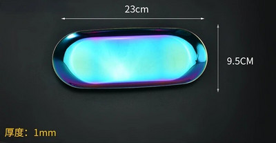 Tavă metalică Farfurie din oțel inoxidabil Tort oval Tavă pentru desert cu fructe Vas de friptură occidentală Farfurie dreptunghiulară pentru gustare Tavă pentru depozitarea bijuterii