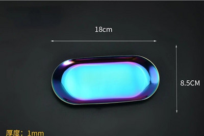 Tavă metalică Farfurie din oțel inoxidabil Tort oval Tavă pentru desert cu fructe Vas de friptură occidentală Farfurie dreptunghiulară pentru gustare Tavă pentru depozitarea bijuterii