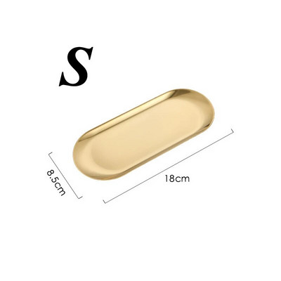 Tavă metalică Farfurie din oțel inoxidabil Tort oval Tavă pentru desert cu fructe Vas de friptură occidentală Farfurie dreptunghiulară pentru gustare Tavă pentru depozitarea bijuterii