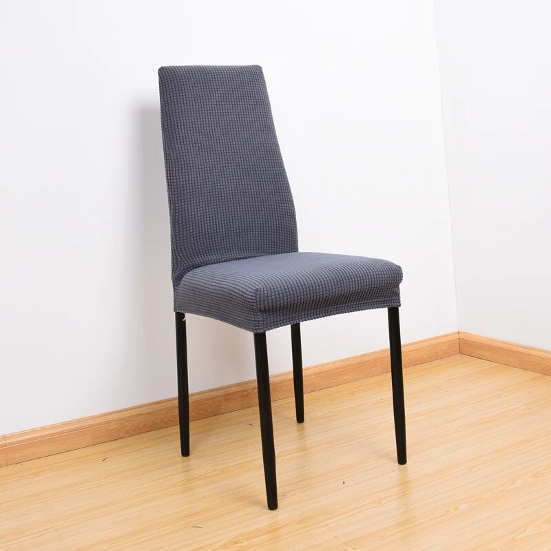 Калъфи за трапезни столове с тясна облегалка Полиестерно руно Удебелена еластична калъфка за седалка Офис Хотел Ресторант Банкетен стол Калъфка