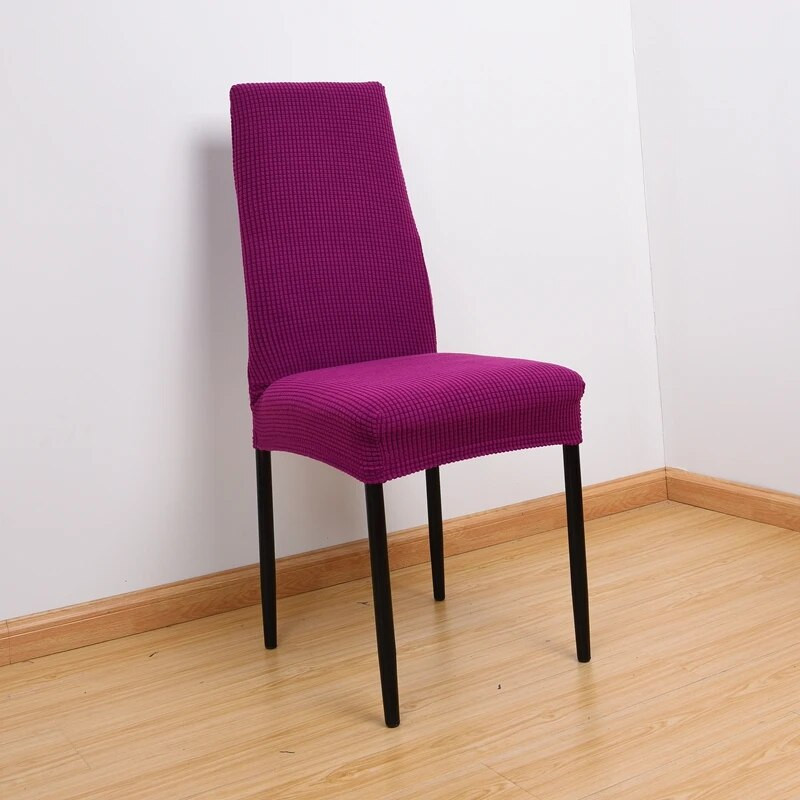 Калъфи за трапезни столове с тясна облегалка Полиестерно руно Удебелена еластична калъфка за седалка Офис Хотел Ресторант Банкетен стол Калъфка