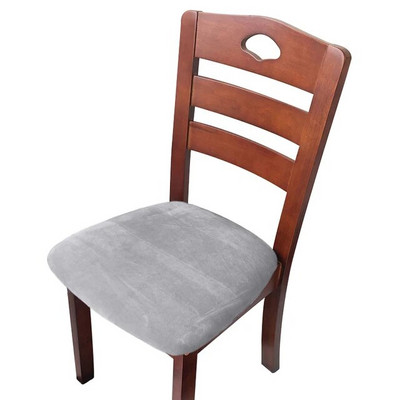 1 bucată husă de pernă pentru scaun din catifea, elastică, pentru hotel, restaurant, curea pentru scaun, pentru sufragerie, îngroșare, protecție anti-alunecare de birou