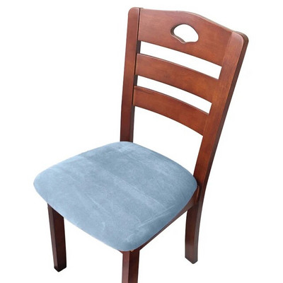 1 bucată husă de pernă pentru scaun din catifea, elastică, pentru hotel, restaurant, curea pentru scaun, pentru sufragerie, îngroșare, protecție anti-alunecare de birou