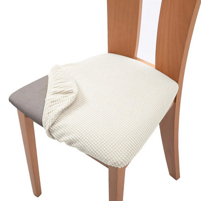 1 bucată husă de pernă pentru scaun din catifea, elastică, pentru hotel, restaurant, curea pentru scaun, pentru sufragerie, îngroșare, protecție anti-alunecare de birou