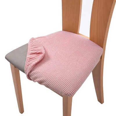 1 bucată husă de pernă pentru scaun din catifea, elastică, pentru hotel, restaurant, curea pentru scaun, pentru sufragerie, îngroșare, protecție anti-alunecare de birou