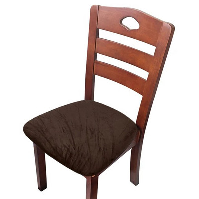 1 bucată husă de pernă pentru scaun din catifea, elastică, pentru hotel, restaurant, curea pentru scaun, pentru sufragerie, îngroșare, protecție anti-alunecare de birou