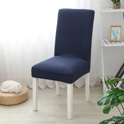 Jednobojna navlaka za blagovaonsku stolicu Jacquard Spandex Zaštitna navlaka Rastezljiva torbica za kuhinjsku stolicu Sjedalo Hotel Banket Elastična