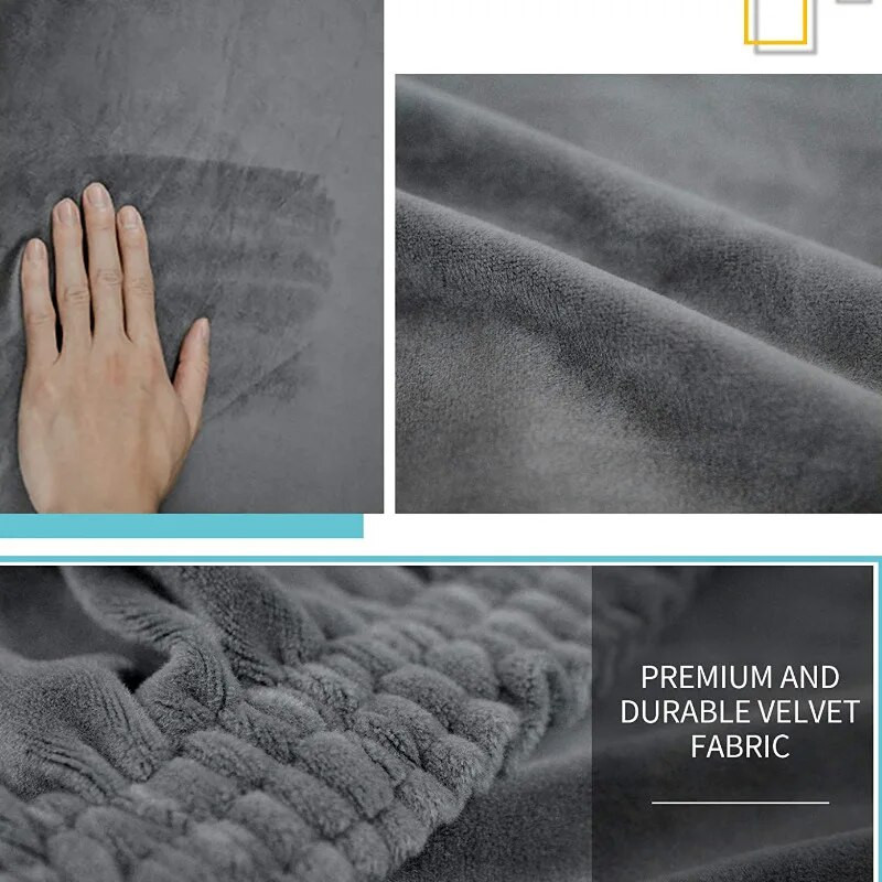 Četvrtasta otomanska navlaka Elastična baršunasta navlaka za stolice 360 stupnjeva Sveobuhvatne navlake za stolice Štitnik za dnevnu sobu Navlake