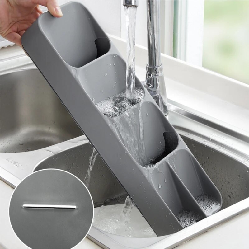 Virtuvės stalo įrankių laikymo padėklas Peilio bloko laikiklis Stalo reikmenų Organizatorius Šaukštas Šakės Atskyrimo Dėžė Stalčius Plastikinė Indų Spintelė