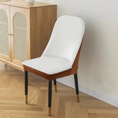 Huse pentru scaune curbate din catifea Huse scaun de birou Husa scaun lavabila la masina rezistenta la praf Husa pentru scaun pentru decorarea casei 1 buc