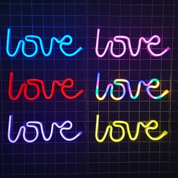 Love LED φωτεινή πινακίδα νέον Λαμπερό για την Ημέρα του Αγίου Βαλεντίνου Πρόταση Φεστιβάλ Διακόσμηση Λάμπα νέον για διακόσμηση πάρτι σπιτιού Δώρο για ενήλικες