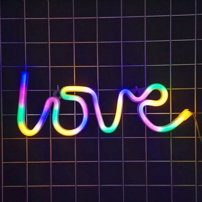 Love LED φωτεινή πινακίδα νέον Λαμπερό για την Ημέρα του Αγίου Βαλεντίνου Πρόταση Φεστιβάλ Διακόσμηση Λάμπα νέον για διακόσμηση πάρτι σπιτιού Δώρο για ενήλικες
