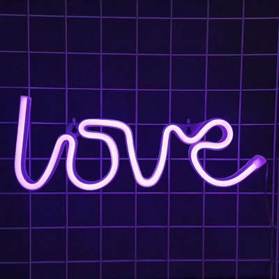 Love LED φωτεινή πινακίδα νέον Λαμπερό για την Ημέρα του Αγίου Βαλεντίνου Πρόταση Φεστιβάλ Διακόσμηση Λάμπα νέον για διακόσμηση πάρτι σπιτιού Δώρο για ενήλικες