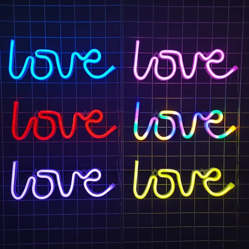 Iubire LED Neon Lumină Strălucitoare Ziua Îndrăgostiților Propune Decorare de Festival Lampă Neon Pentru Decor de petrecere acasă Cadou pentru adulți