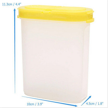 3 Χρώμα 250ml Πλαστικό δοχείο καρυκευμάτων φαγητού Κουτιά μπαχαρικών Κουζίνας Βάζο με διπλό καπάκι Καρυκεύματα δημητριακών Δοχείο αποθήκευσης φασολιών