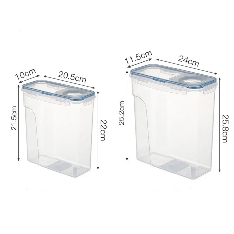 2,5/4 l sandari grūdų laikymo talpykla Drėgmei atspari vabzdžiams ryžių kibiras maisto laikymo dėžutė Plastikinė permatoma sandari talpykla