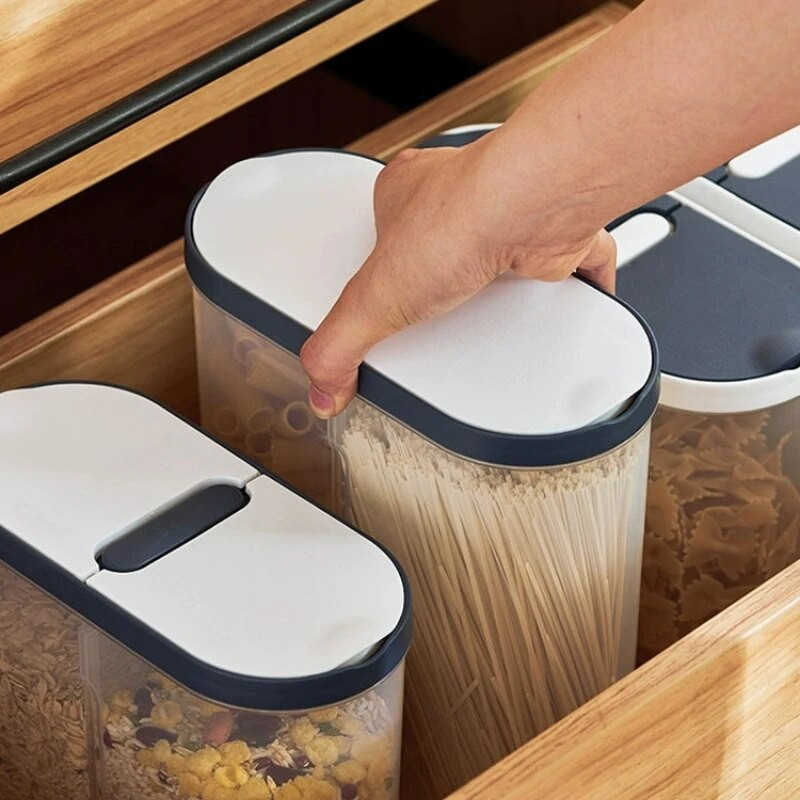 Prozirna PP plastična zatvorena staklenka, dozator za žitarice, kutija za pohranu, žitarice za hranu, posude za rižu, kutija za pohranu žitarica i orašastih plodova, kuhinja