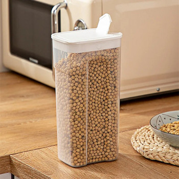 Κουζίνα Διαφανές σφραγισμένο βάζο Πλαστικό Οικιακά Δημητριακά Κουτί αποθήκευσης δημητριακών Ερμητικά κονσέρβες Organizer Χύμα ταξινομημένο δοχείο