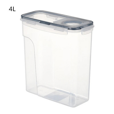 Átlátszó műanyag élelmiszertároló edények, rizsadagoló vödör, gabonadobozok, tégelyek nagykonyhához, , 2,5 l, 4 liter