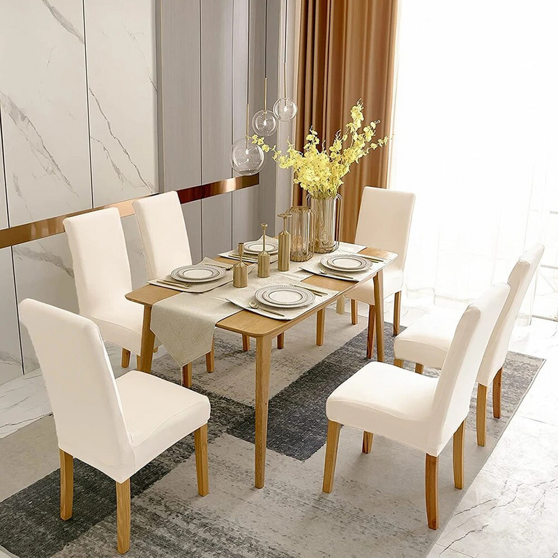 Huse pentru scaune elastice pentru sala de mese Spandex pentru scaune 24 de culori pentru alegere Dimensiune universala pentru bucatarie banchet de nunta 1BUC