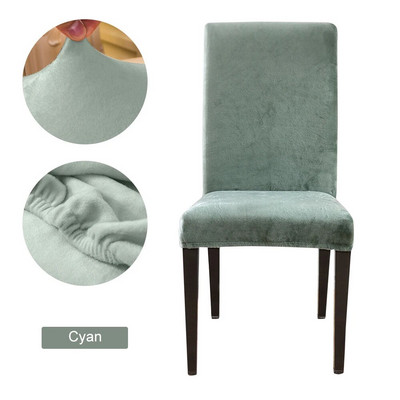 Huse pentru scaune de sufragerie din catifea Huse pentru scaune elastice pentru sufragerie Huse de protecție pentru scaune de culoare solidă Huse pentru scaune Parson