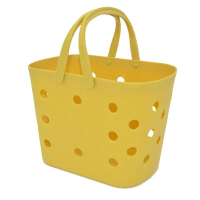 Cutie de duș goală portabilă cu mâner Coș de depozitare articole de toaletă din plastic Coș de scurgere pentru baie de capacitate mare dormitor