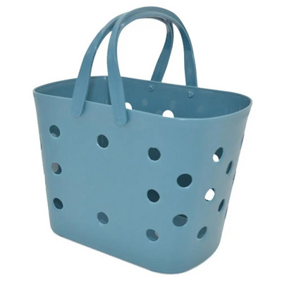Cutie de duș goală portabilă cu mâner Coș de depozitare articole de toaletă din plastic Coș de scurgere pentru baie de capacitate mare dormitor