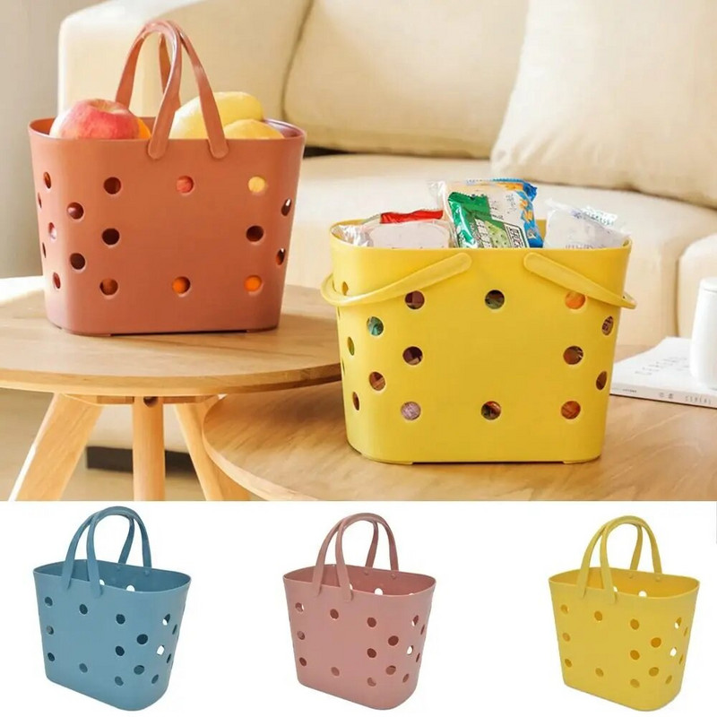 Κοίλο ντους Φορητό με λαβή Πλαστικά προϊόντα περιποίησης Καλάθι αποθήκευσης Καλάθι αποχέτευσης μπάνιου Κοιτώνας μεγάλης χωρητικότητας