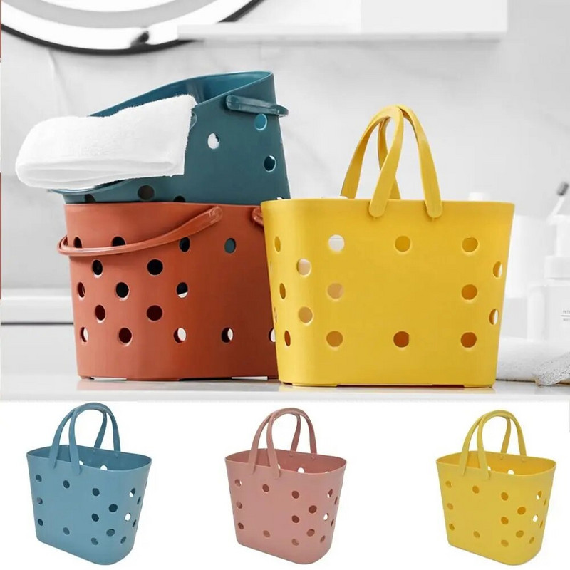 Κοίλο ντους Φορητό με λαβή Πλαστικά προϊόντα περιποίησης Καλάθι αποθήκευσης Καλάθι αποχέτευσης μπάνιου Κοιτώνας μεγάλης χωρητικότητας