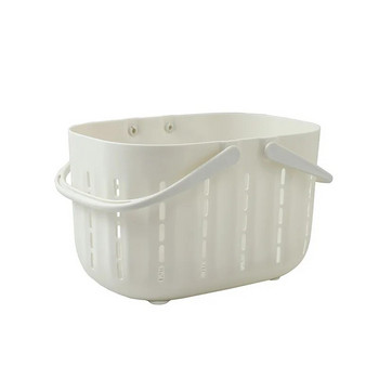 Кошница за съхранение в баня Дренажна кошница с дръжка Шампоан Душ гел Органайзер за съхранение на различни принадлежности Аксесоари за съхранение в банята
