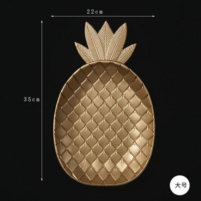 Tavă decorativă nordică, în formă de frunze de ananas, tavă de servire, palet de bijuterii, preparat pentru gustări, pentru decorare pentru masă, organizator de depozitare