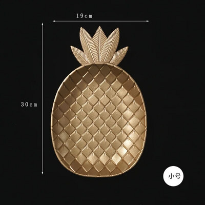 Tavă decorativă nordică, în formă de frunze de ananas, tavă de servire, palet de bijuterii, preparat pentru gustări, pentru decorare pentru masă, organizator de depozitare