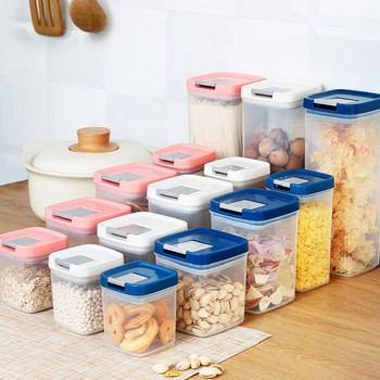 WBBOOMING 3 Πλαστικά σφραγισμένα κουτιά διαφορετικής χωρητικότητας Κουτί αποθήκευσης κουζίνας Διαφανές δοχείο τροφίμων Keep Fresh New Clear δοχείο