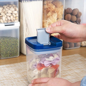WBBOOMING 3 Πλαστικά σφραγισμένα κουτιά διαφορετικής χωρητικότητας Κουτί αποθήκευσης κουζίνας Διαφανές δοχείο τροφίμων Keep Fresh New Clear δοχείο