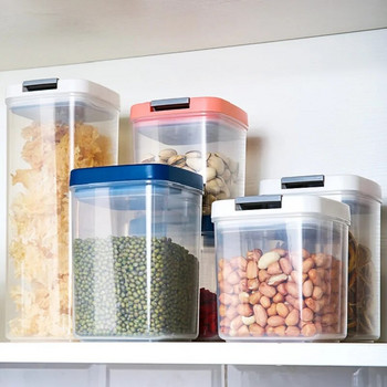 WBBOOMING 3 Пластмасови запечатани кутии с различен капацитет Кухненска кутия за съхранение Прозрачен контейнер за храна Поддържайте свежи Нов прозрачен контейнер