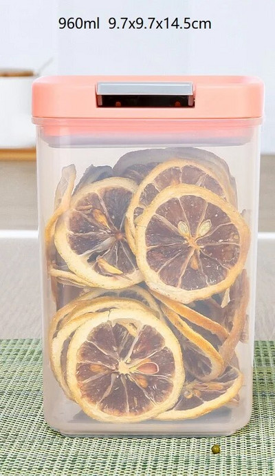 WBBOOMING 3 skirtingos talpos plastikinės sandarios skardinės Virtuvės laikymo dėžutė Skaidri maisto indelis Laikykite šviežią naują skaidrią talpyklą