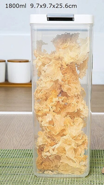 WBBOOMING 3 skirtingos talpos plastikinės sandarios skardinės Virtuvės laikymo dėžutė Skaidri maisto indelis Laikykite šviežią naują skaidrią talpyklą