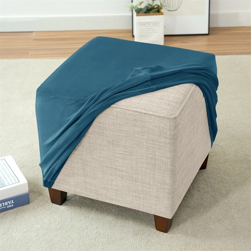 Aksominis Osmanų užvalkalas Stretch Spandex Kojų užvalkalas Viskas įskaičiuota Stačiakampiai kojų atramos užvalkalai pėdų kėdžių užvalkalai Svetainė