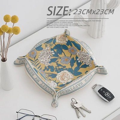 PU odinė raktų plokštelė darbalaukio laikymo dėklas namų apdailai kauliukų dėklas raktas piniginė monetos PU odos sulankstoma laikymo dėžutė didmeninė prekyba