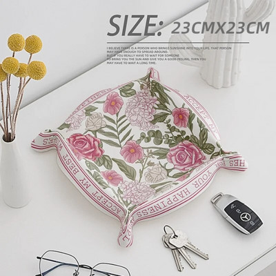 PU odinė raktų plokštelė darbalaukio laikymo dėklas namų apdailai kauliukų dėklas raktas piniginė monetos PU odos sulankstoma laikymo dėžutė didmeninė prekyba