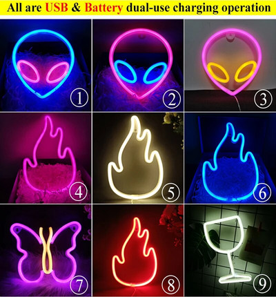 Φωτάκια με νέον Led Πινακίδα Planet Lightning Banana Φως Νέον Love Cloud Cherry Neon επιγραφές για διακόσμηση σπιτιού δωματίου Χριστουγεννιάτικο δώρο γενεθλίων