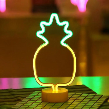 Coconut Tree Ανανάς Φωτιστικά LED Νέον USB/Μπαταρία Φωτιστικό Νυχτερινό Φωτιστικό Μονόκερος Φωτιστικό Νέον Επιγραφές Διακοσμητικό πάρτι σπιτιού Επιτραπέζια φωτιστικά