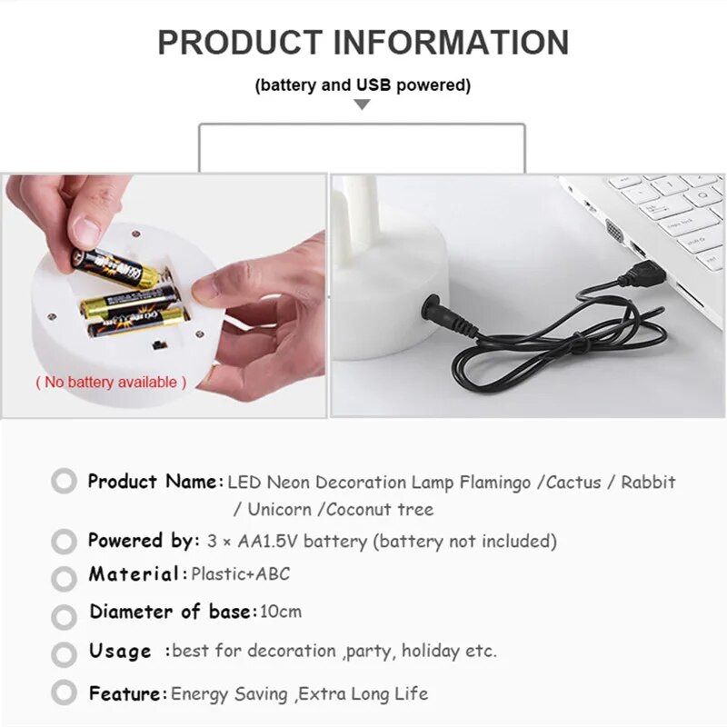 Kookospähklipuu ananassi LED-neoonvalgustid USB/patarei toide öövalgusti ükssarvik neoonsilt lamp Puhkepidu Kodukaunistused lauavalgustid