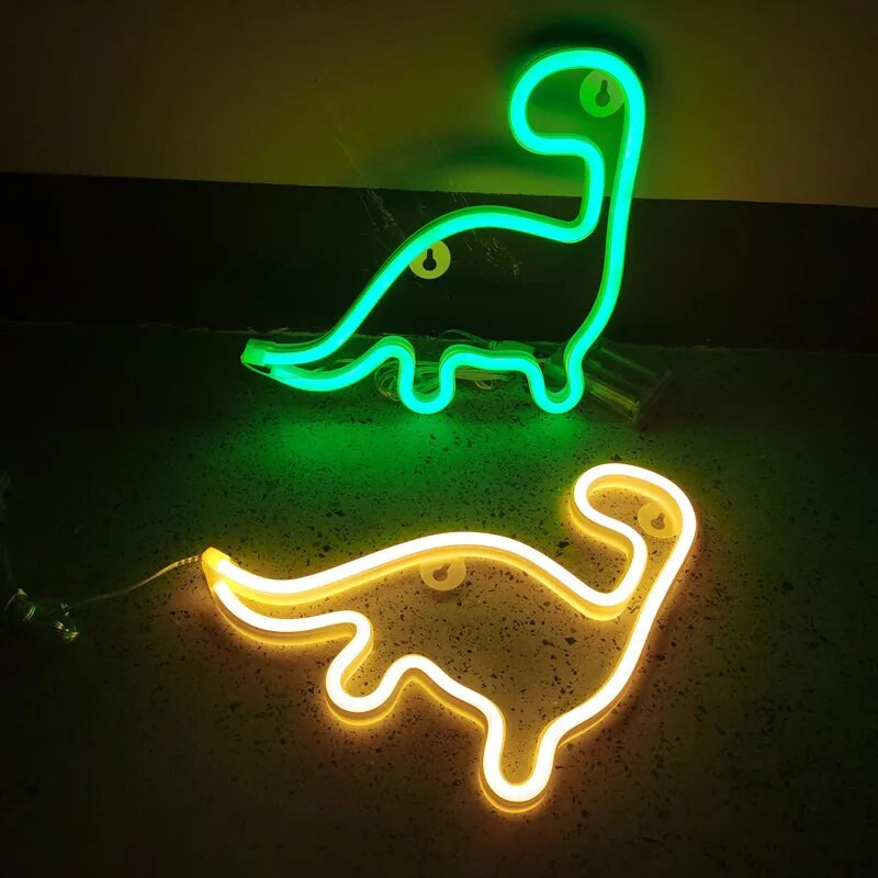 Neonsko svjetlo Dinosaur Božićni ukras Privjesak LED neonska lampa Festivalska atmosfera Spavaća soba Dekoracija doma Poklon za odrasle i djecu