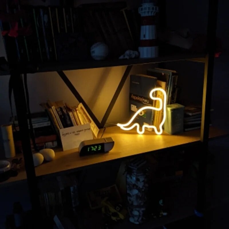 Neonsko svjetlo Dinosaur Božićni ukras Privjesak LED neonska lampa Festivalska atmosfera Spavaća soba Dekoracija doma Poklon za odrasle i djecu