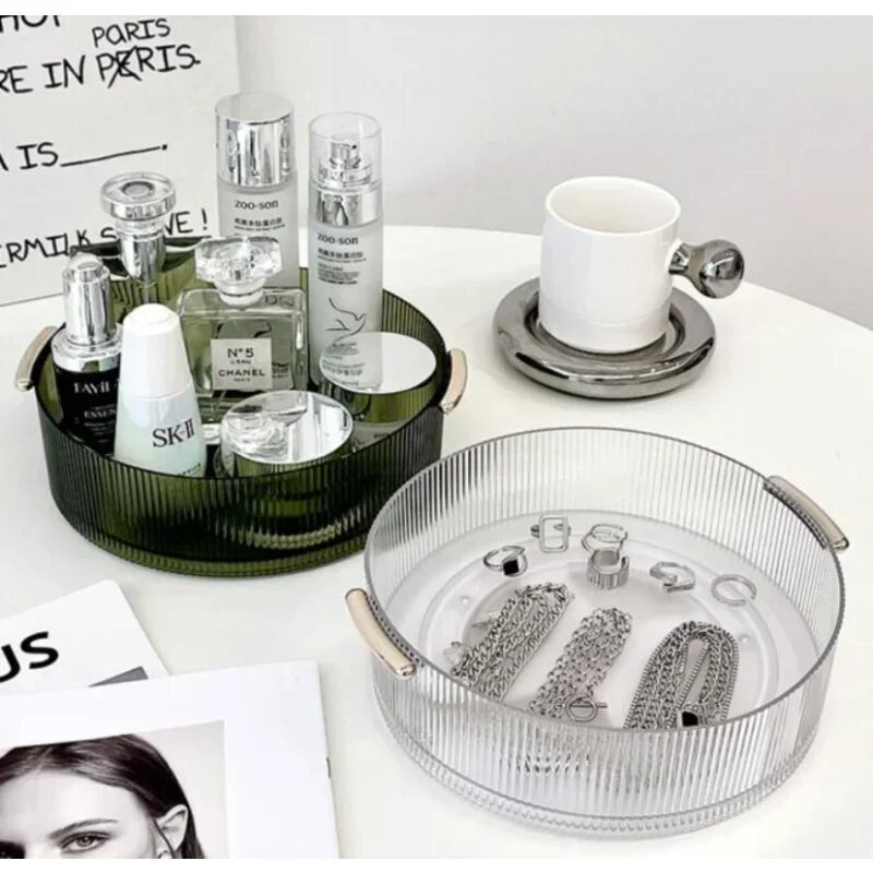 Rotirajući plastični pladanj za 360 stupnjeva Kutija za pohranu kozmetike Organizator šminke Košare za pohranu Kuhinjski organizator Pladanj za posluživanje