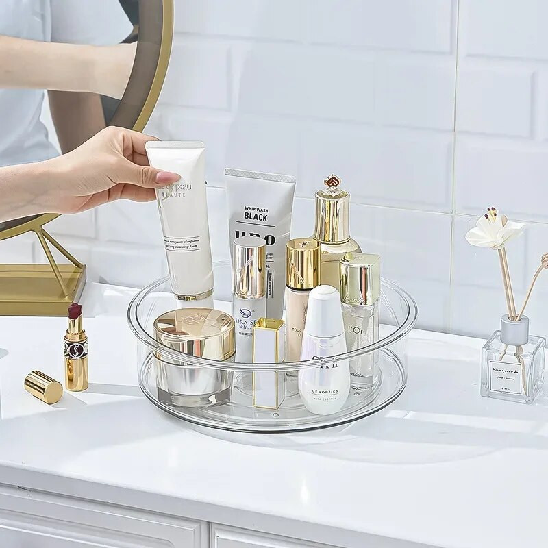 Rotirajući plastični pladanj za 360 stupnjeva Kutija za pohranu kozmetike Organizator šminke Košare za pohranu Kuhinjski organizator Pladanj za posluživanje