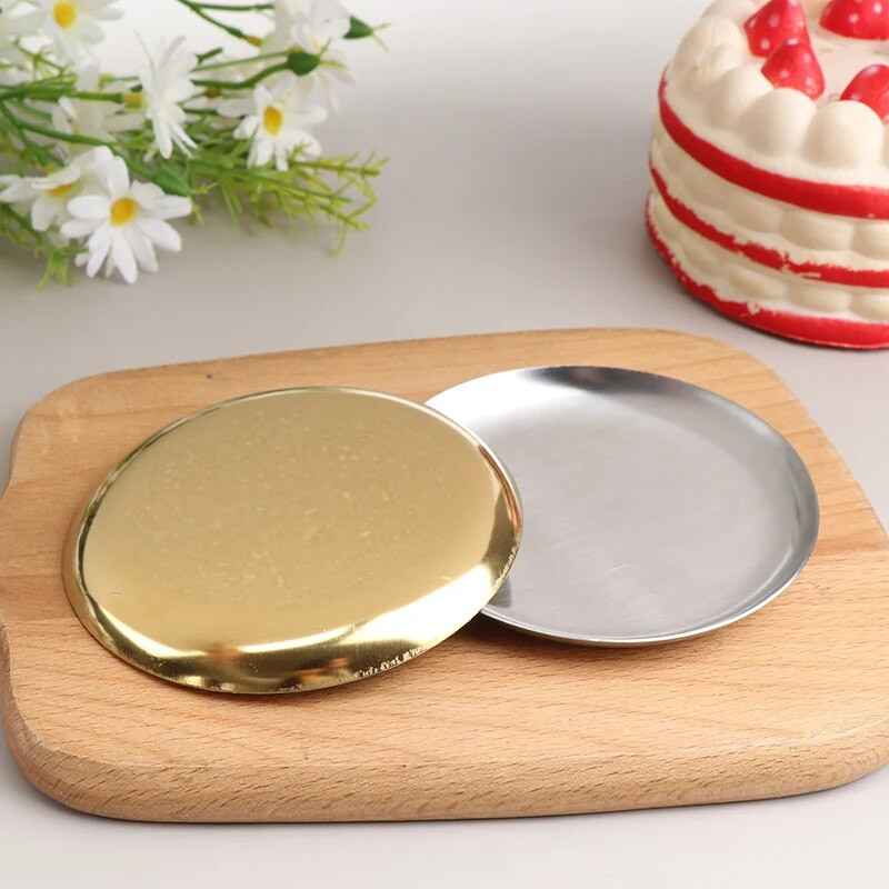 1vnt lengvo prabangaus stiliaus metalinis papuošalų dėklas nerūdijančio plieno laikymo padėklas bendrabučio kosmetika juvelyrinių lėkščių apdaila