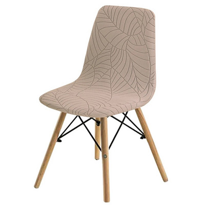 Jacquard αδιάβροχο κάλυμμα καρέκλας με κέλυφος Κοντή πλάτη Σκανδιναβικά καλύμματα καρέκλας Ρυθμιζόμενα καλύμματα καθισμάτων τραπεζαρίας για πάρτι μπαρ